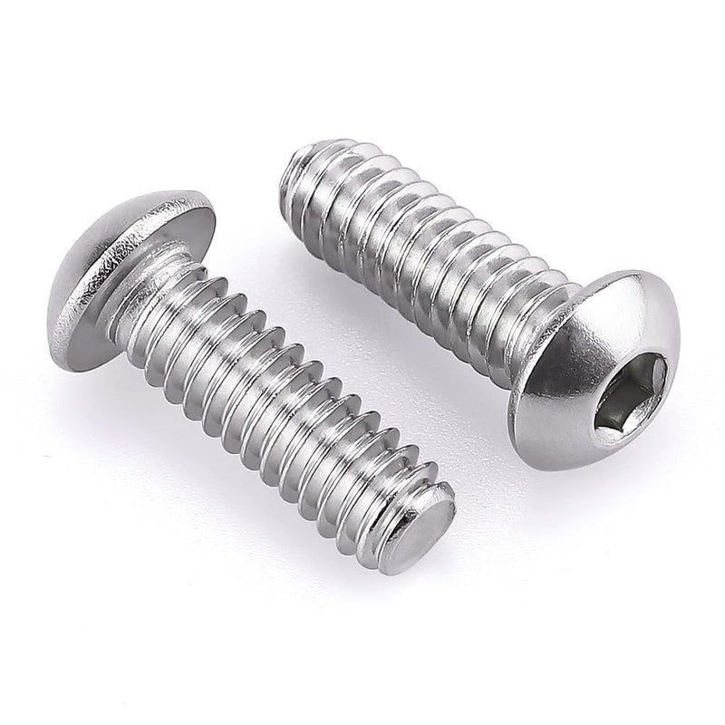 EASTLO 3/8-16 x 1 Button Head Socket Cap Bolts Screws, 304 Stainless Steel 18-8, Full Thread, Coarse Thread UNC, Allen Hex Drive, 25 PCS - Image 5